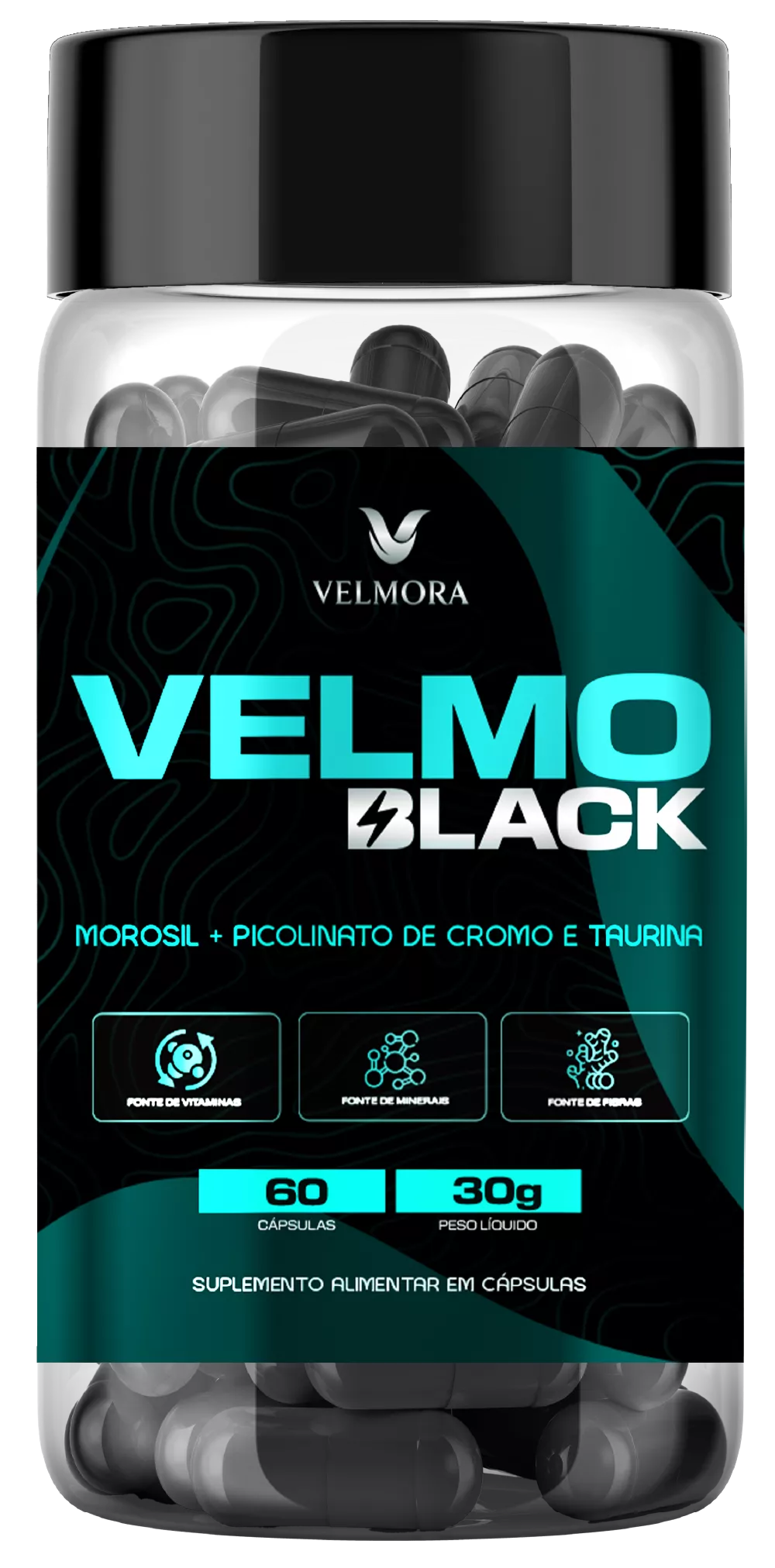 VELMO BLACK CÁPSULAS — TRATAMENTO 1 MÊS