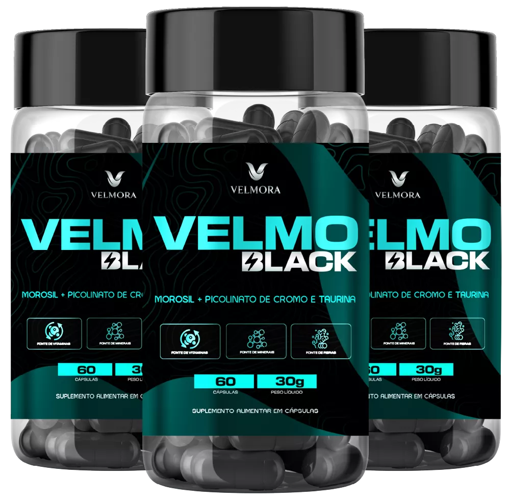 VELMO BLACK CÁPSULAS — TRATAMENTO 3 MESES